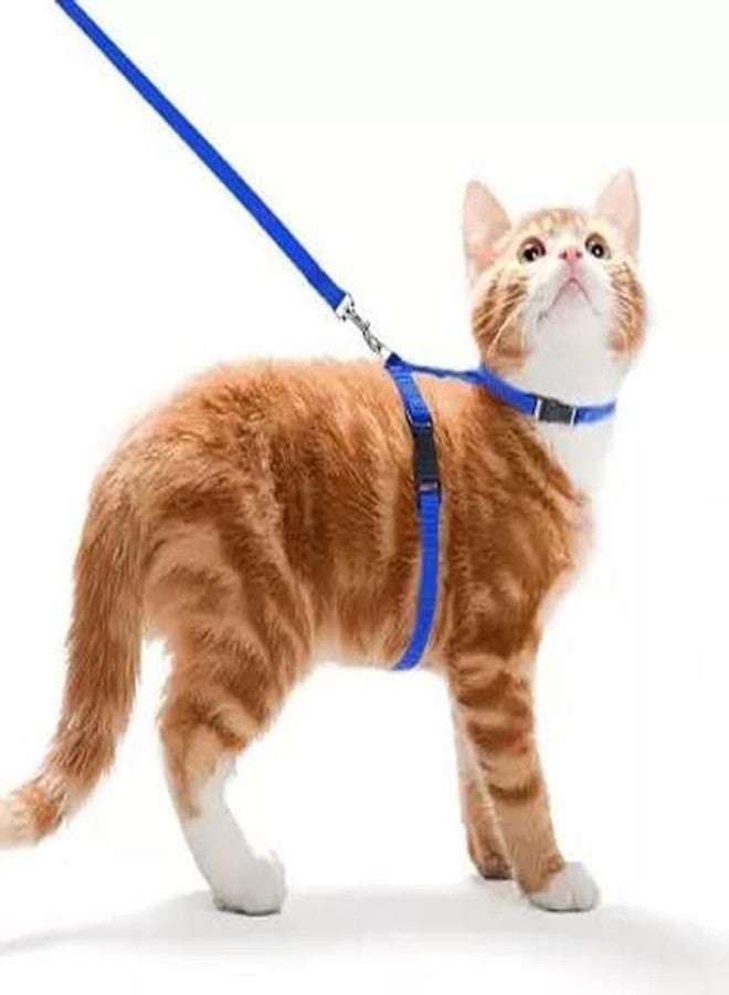 Pups&Pets Nylon Harness Strap Printed Collar with Leash and Adjustable Hook Body Harness Set for Cats and Kitten Outdoor Walking & Training (Color & Pattern May Vary) - Image 5